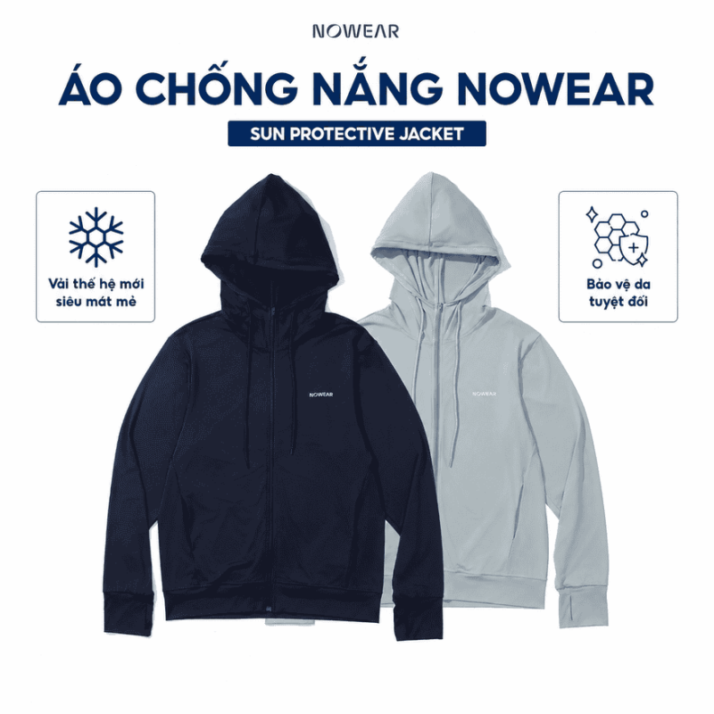 Combo 2 Áo Chống Nắng Nam NOWEAR Premium Ngăn UPF 50+