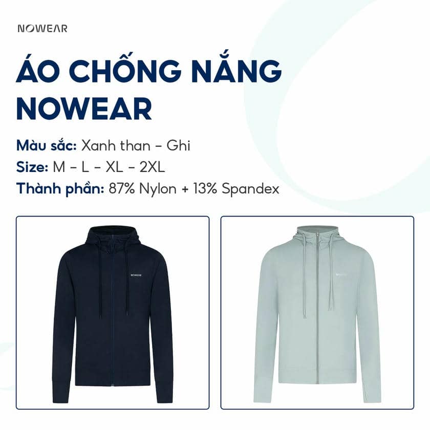 Combo 2 Áo Chống Nắng Nam NOWEAR Premium Ngăn UPF 50+ - Ảnh 2