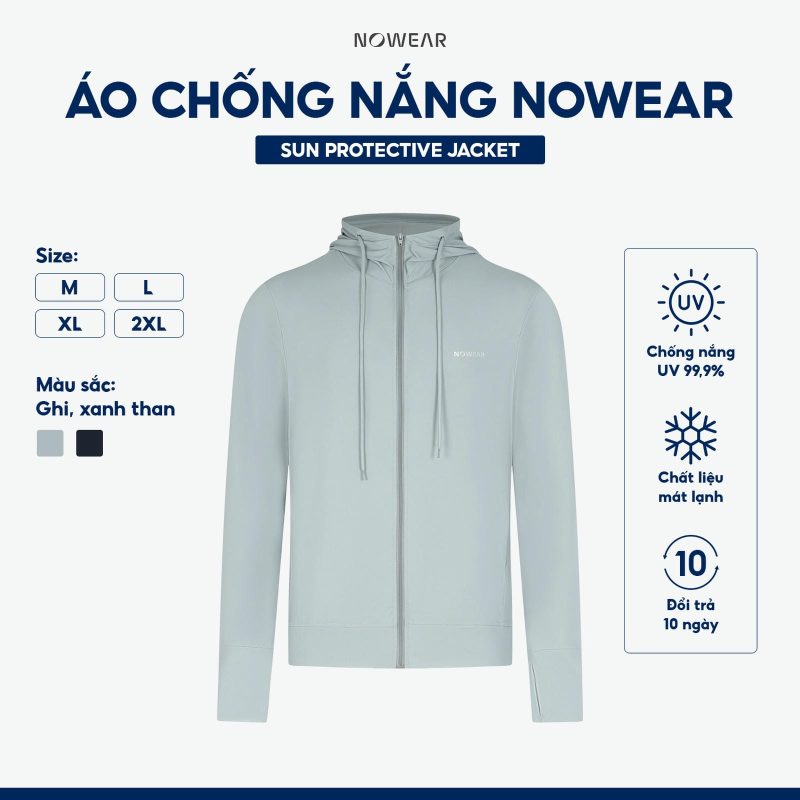 Áo Khoác Chống Nắng Nam NOWEAR Premium Ngăn UPF 50+