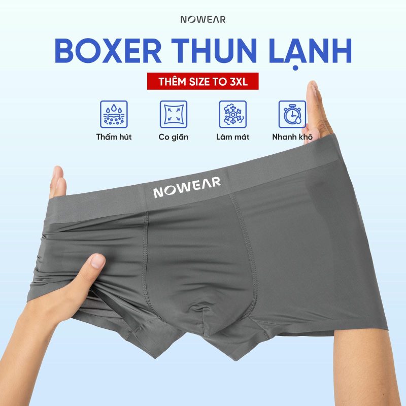 Combo 5 Quần Boxer Nam NOWEAR Thun Lạnh